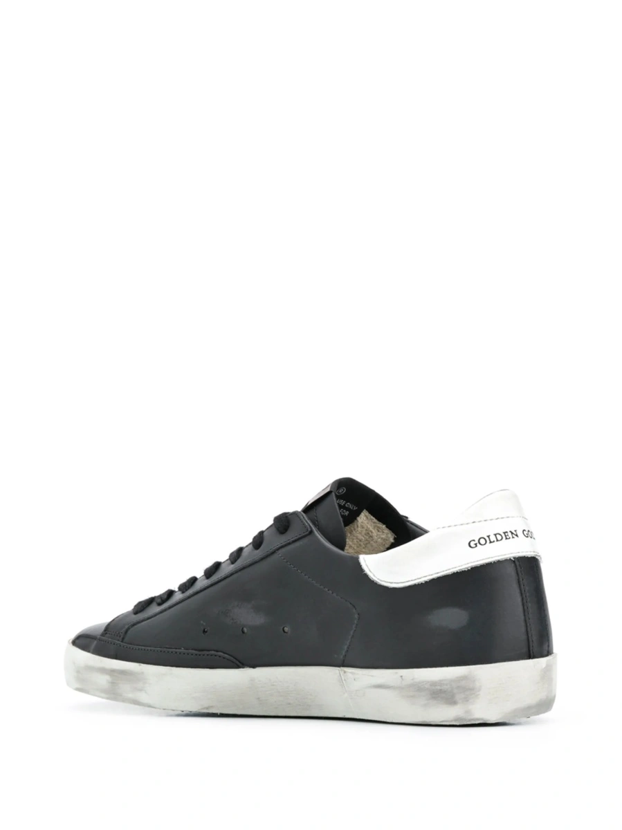 Sneakers Golden Goose negri din bumbac si poliuretan - Img 3