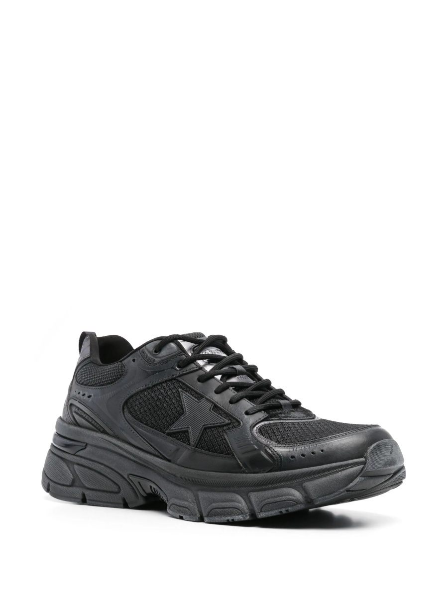 Sneakers Golden Goose negri din material textil si piele - Img 2