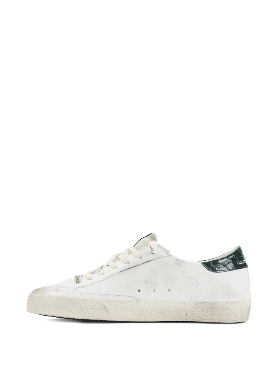 Sneakers Golden Goose star albi din piele - Img 4