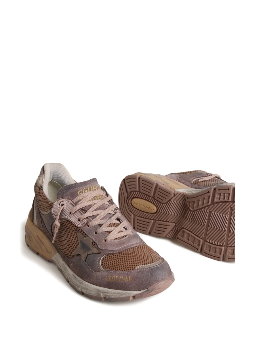 Sneakers Golden Goose star maro din piele si piele intoarsa - Img 4