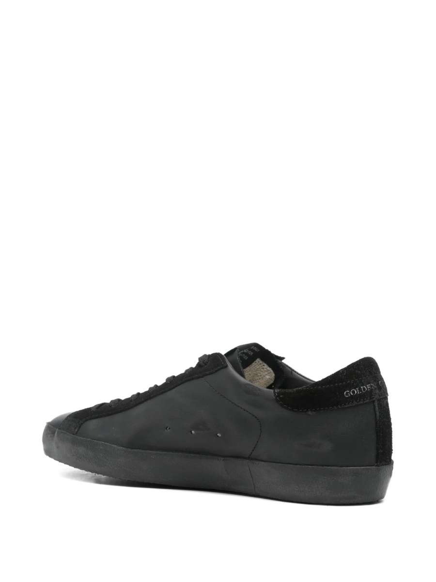 Sneakers Golden Goose star negri din piele intoarsa si piele - Img 3