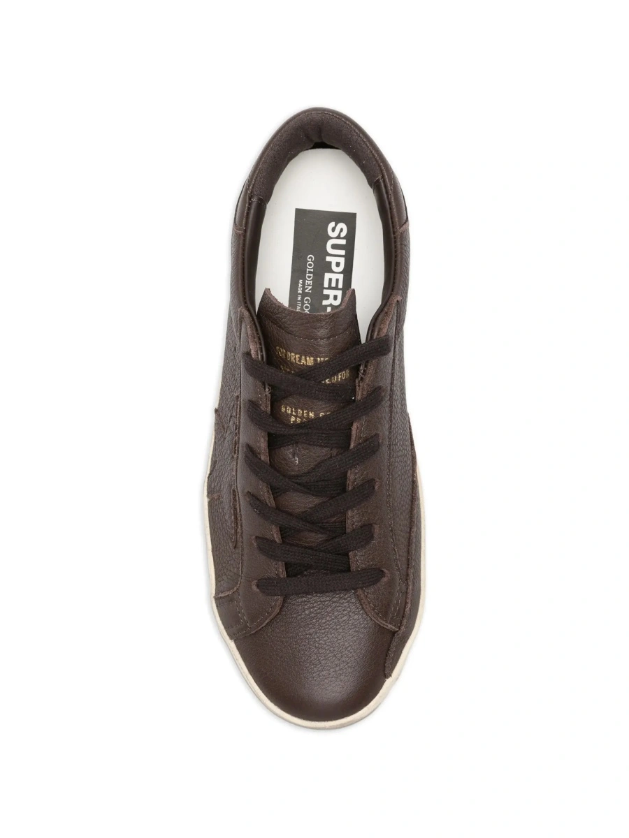 Sneakers Golden Goose 'Superstar' maro din piele - Img 7