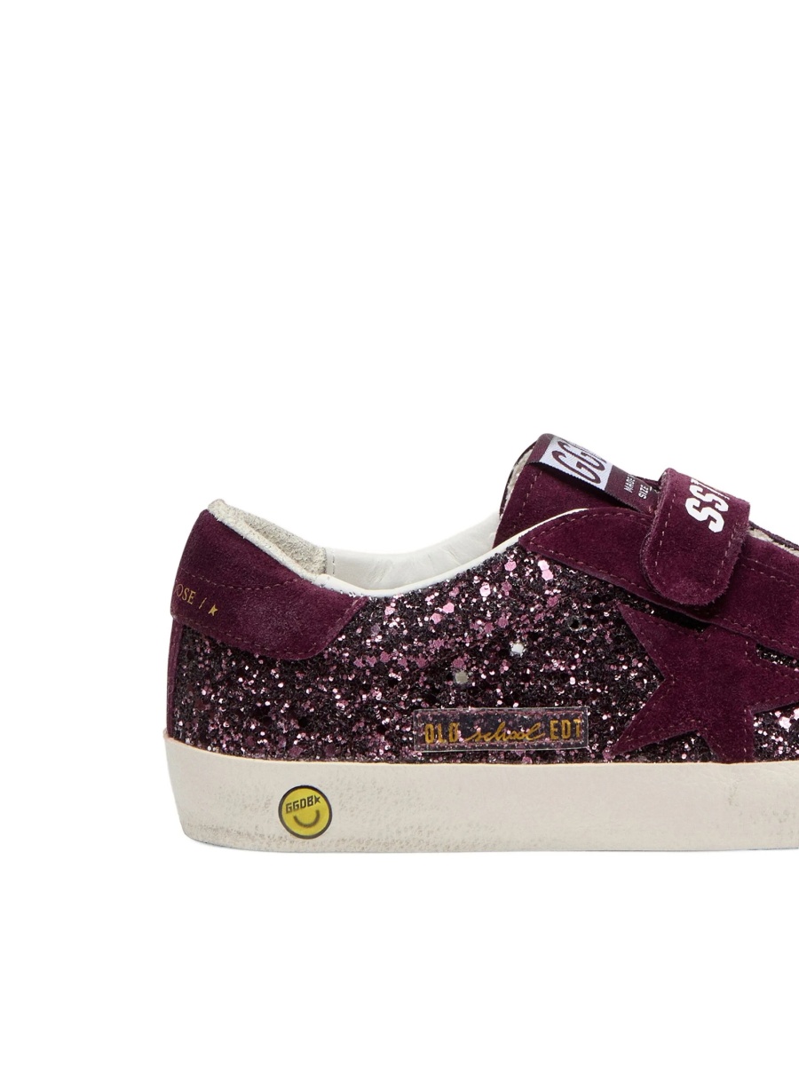 Sneakers Golden Goose violet din pet si piele intoarsa - Img 4