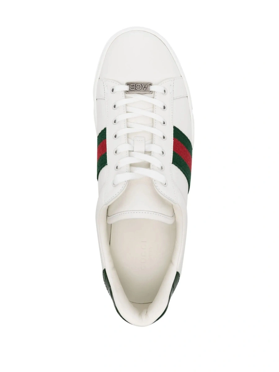 Sneakers Gucci 'Ace' albi din piele - Img 7