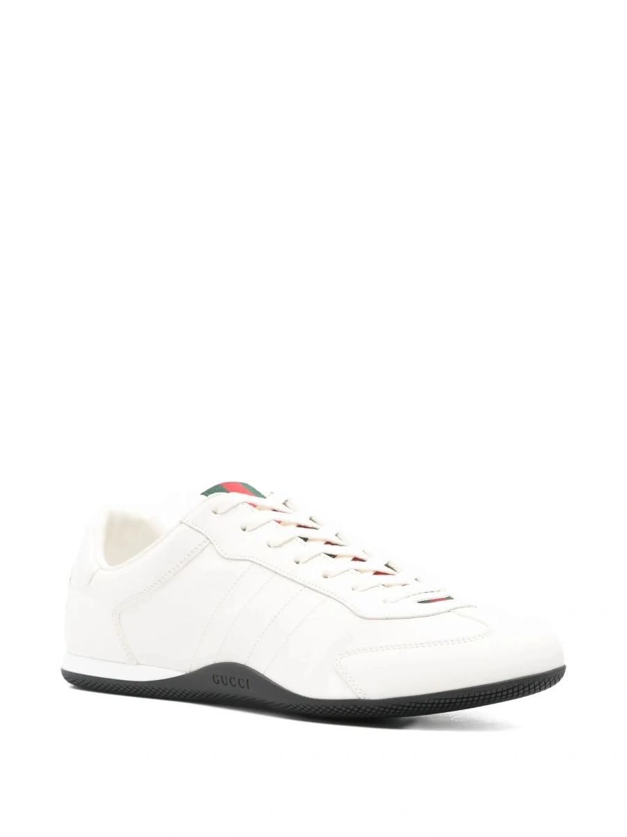 Sneakers Gucci albi din piele 'Elan New' - Img 5