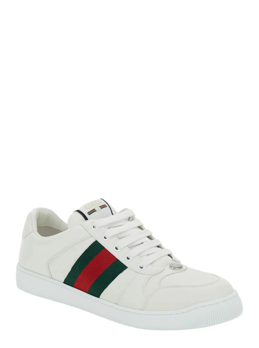 Sneakers Gucci albi din piele 'Screener' - Img 2