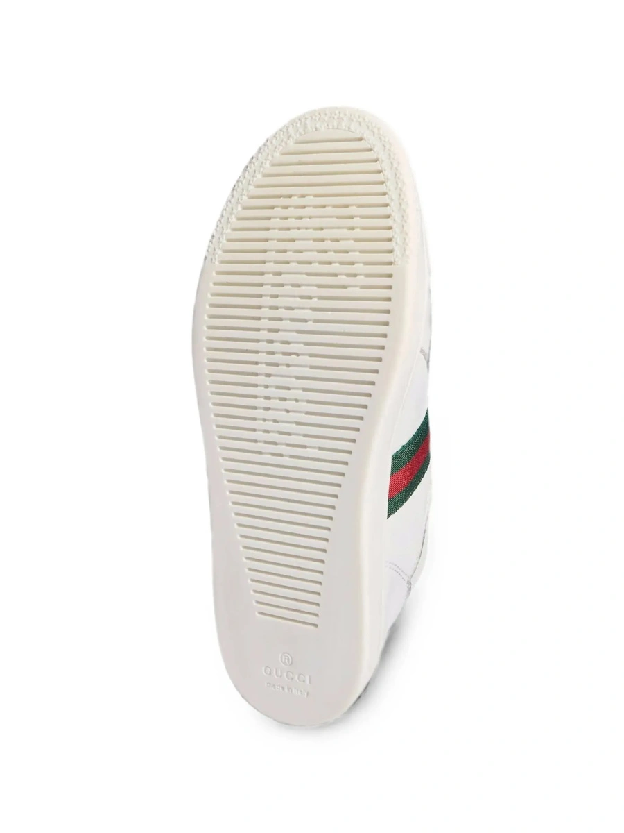 Sneakers Gucci albi din piele - Img 8