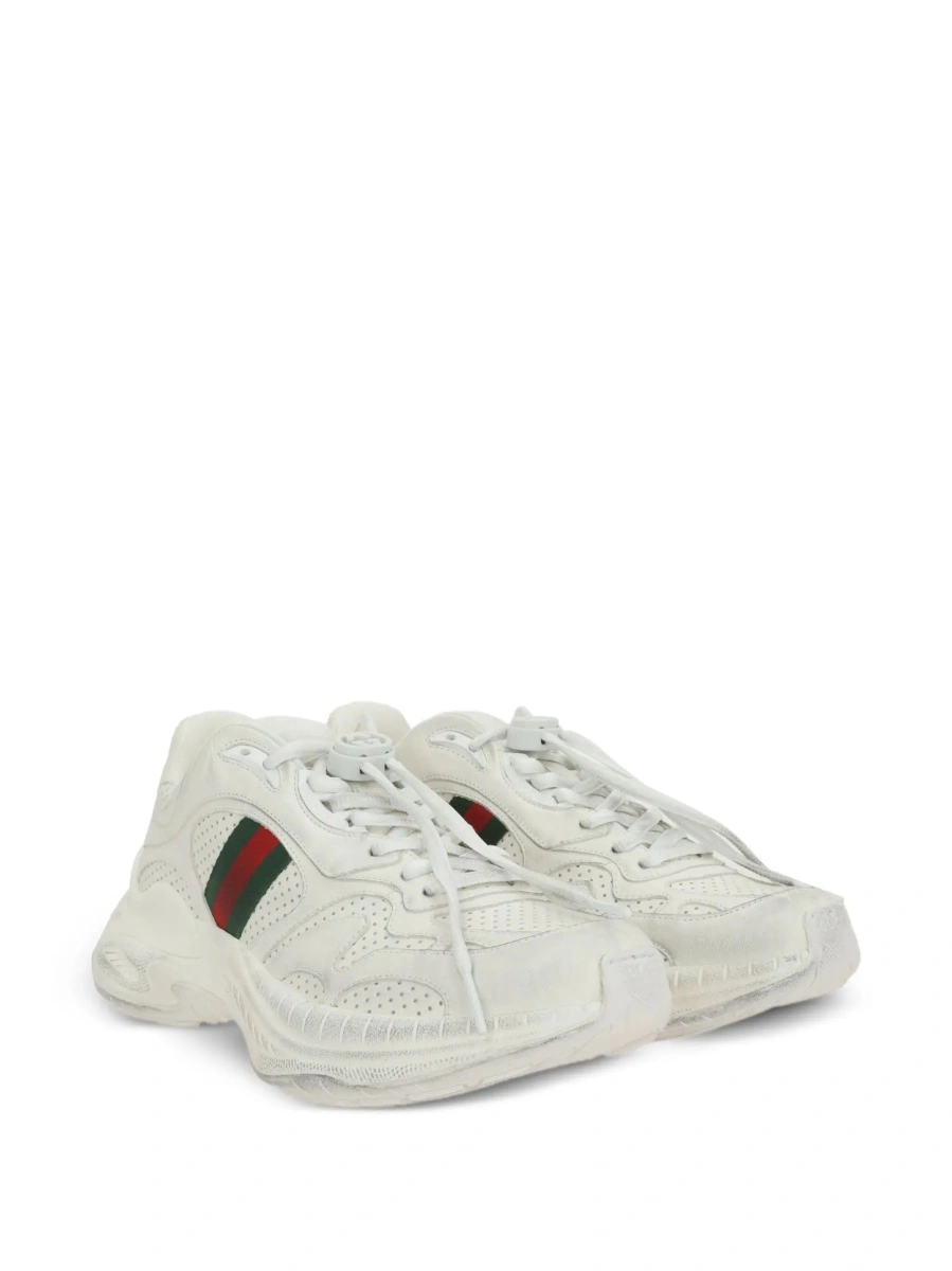 Sneakers Gucci albi din piele - Img 5
