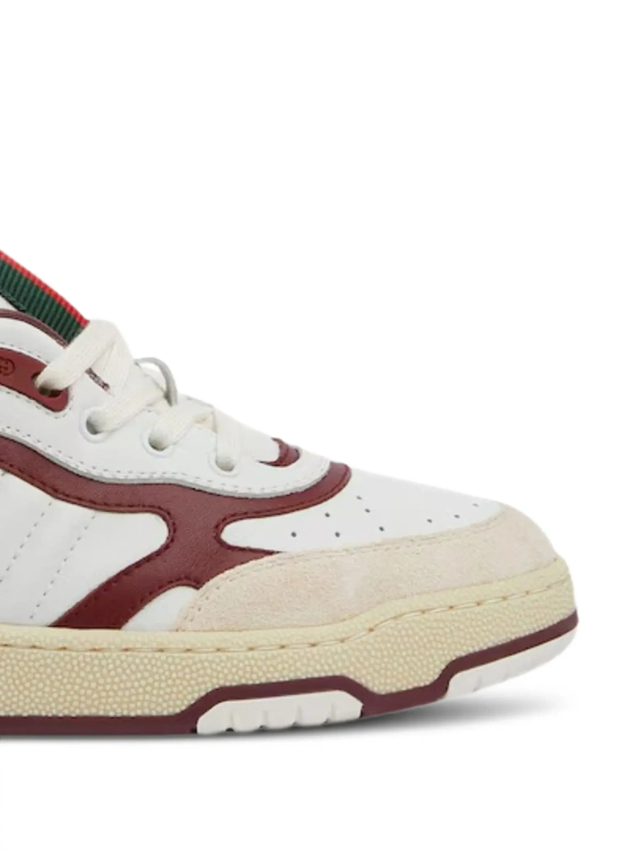 Sneakers Gucci albi din piele - Img 6