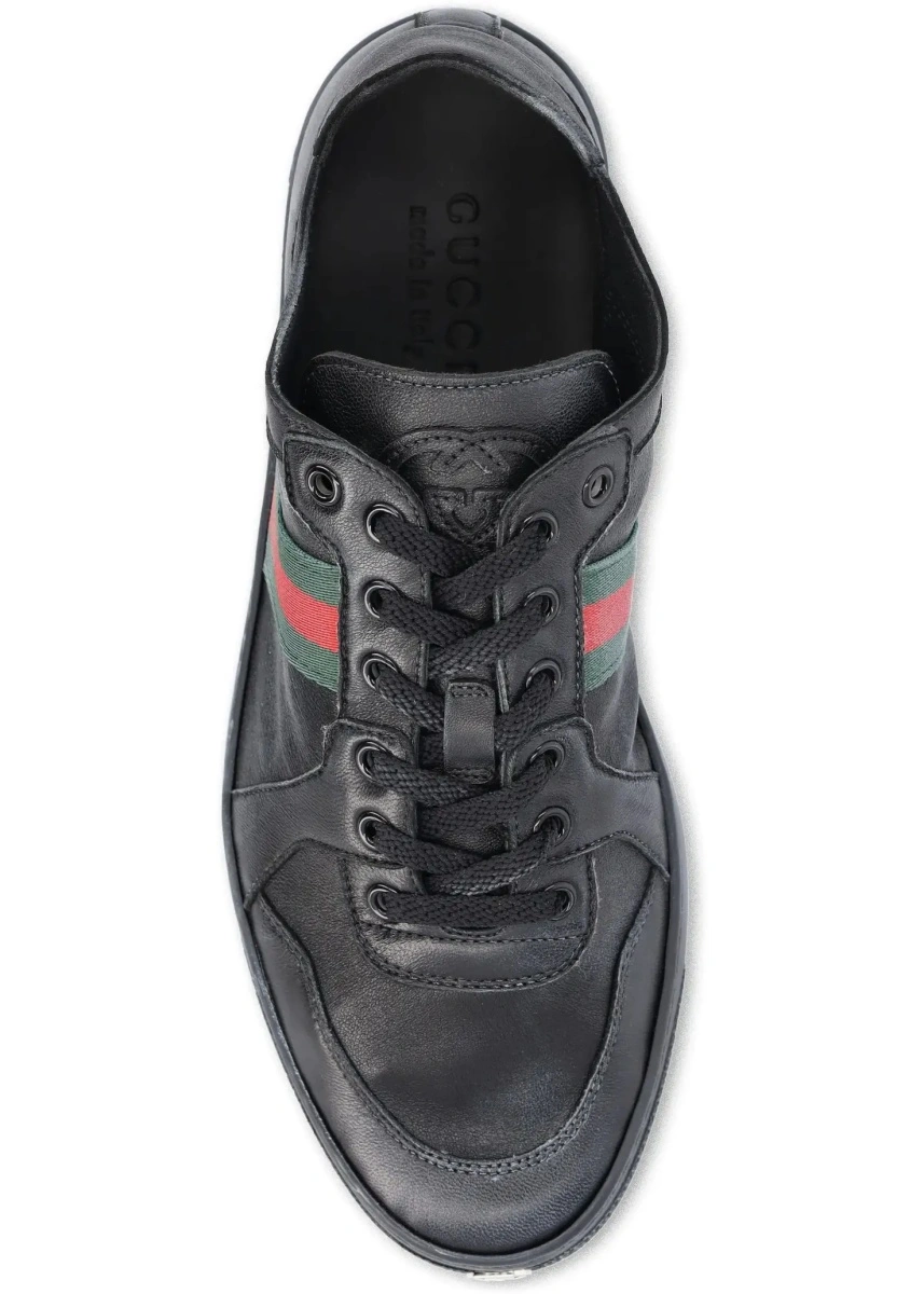 Sneakers Gucci negri din piele - Img 7