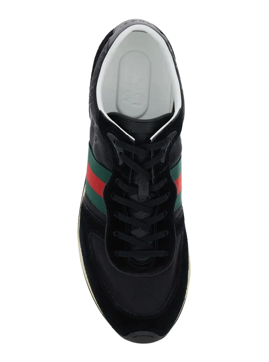 Sneakers Gucci negri din textil - Img 4