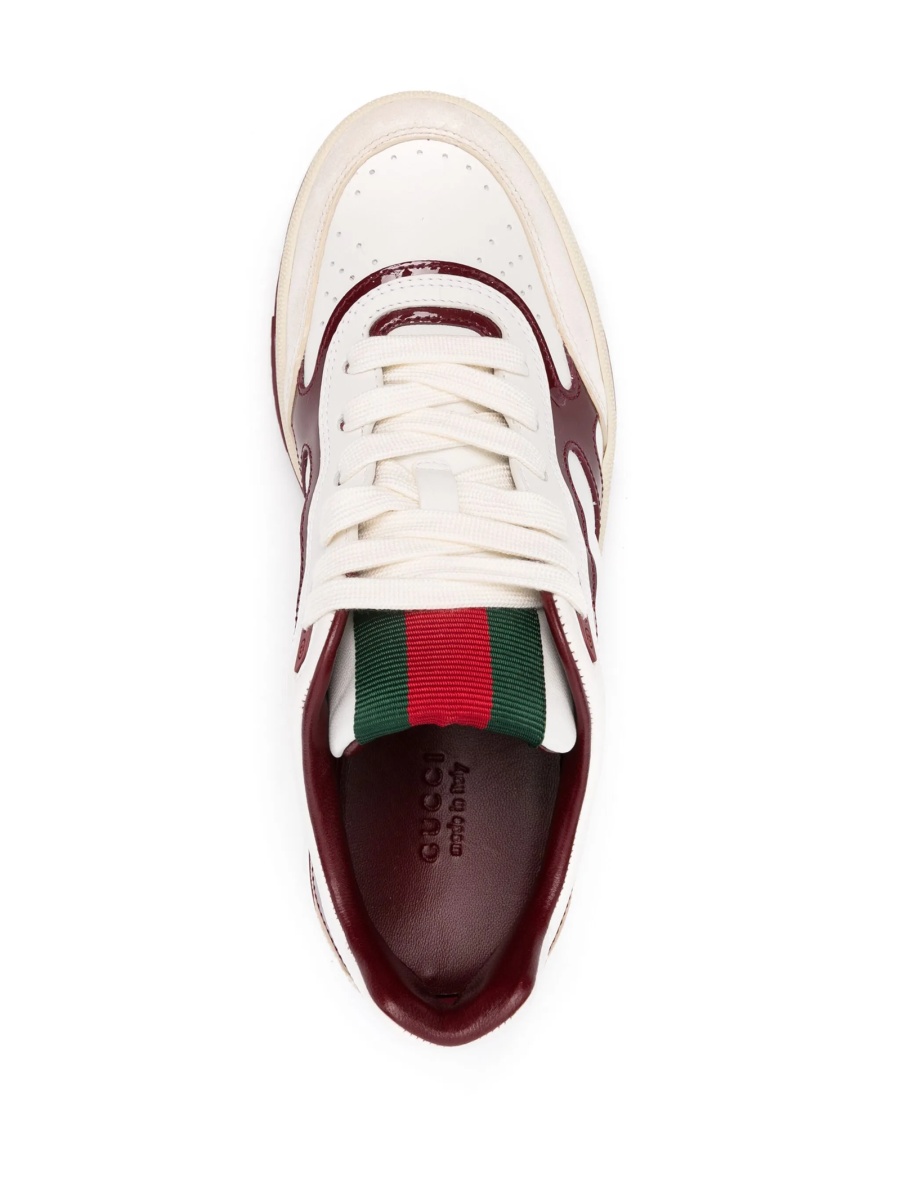 Sneakers Gucci neutri din piele - Img 4
