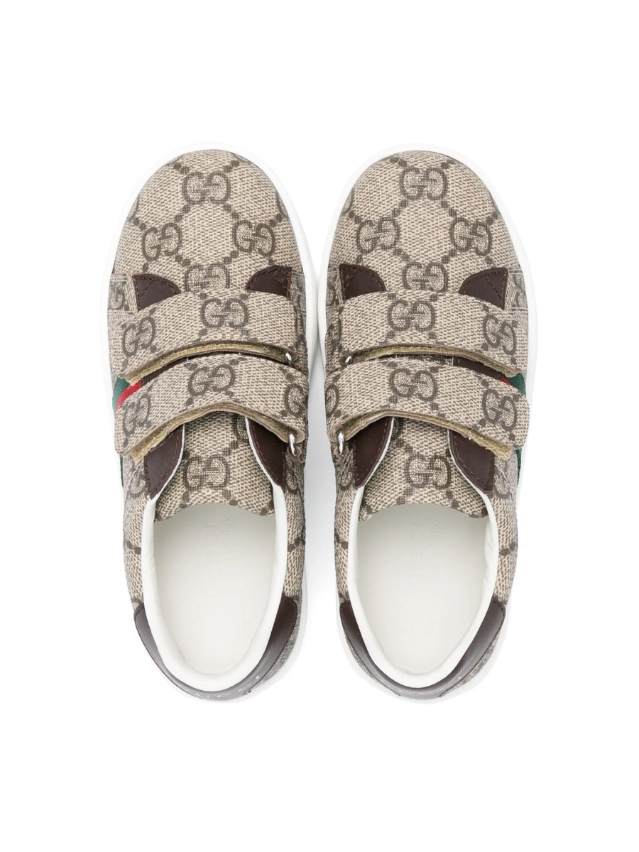 Sneakers Gucci neutri din poliuretan - Img 3