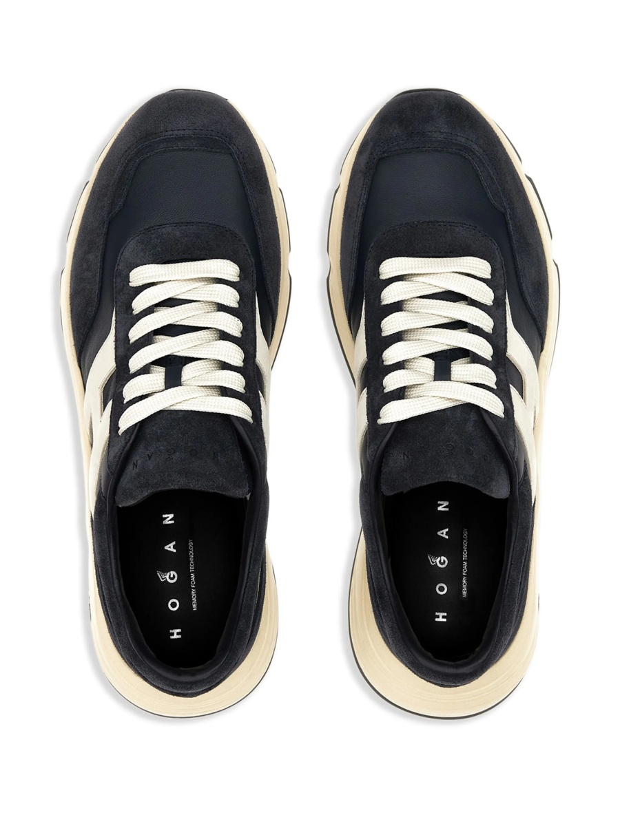 Sneakers Hogan albastri din piele - Img 4