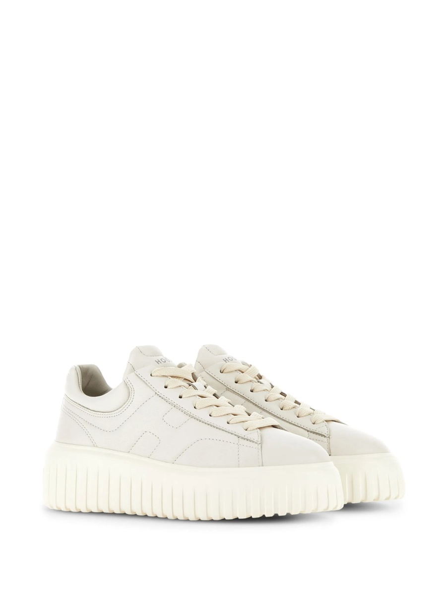 Sneakers Hogan albi din piele - Img 2