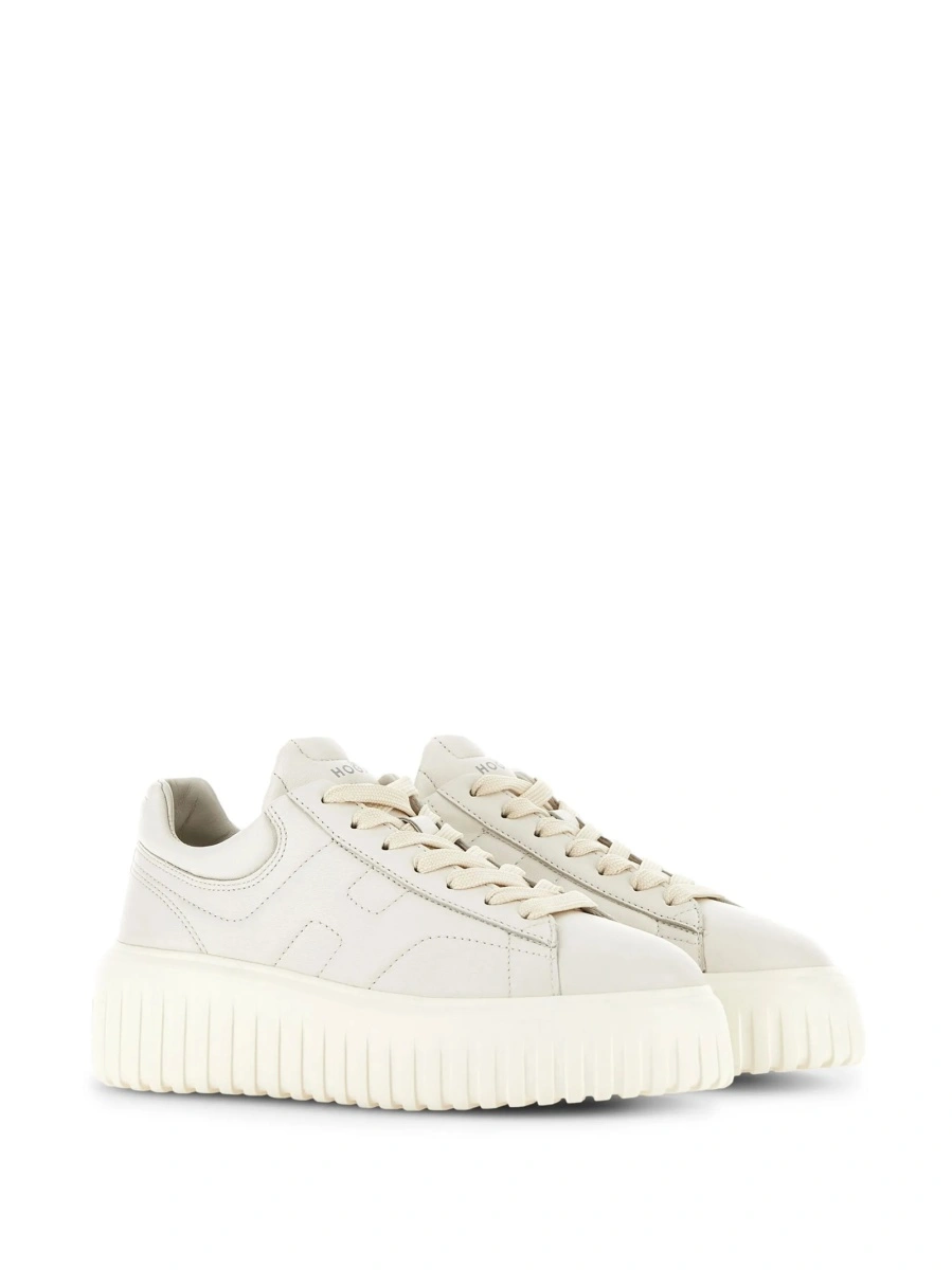 Sneakers Hogan albi din piele - Img 2