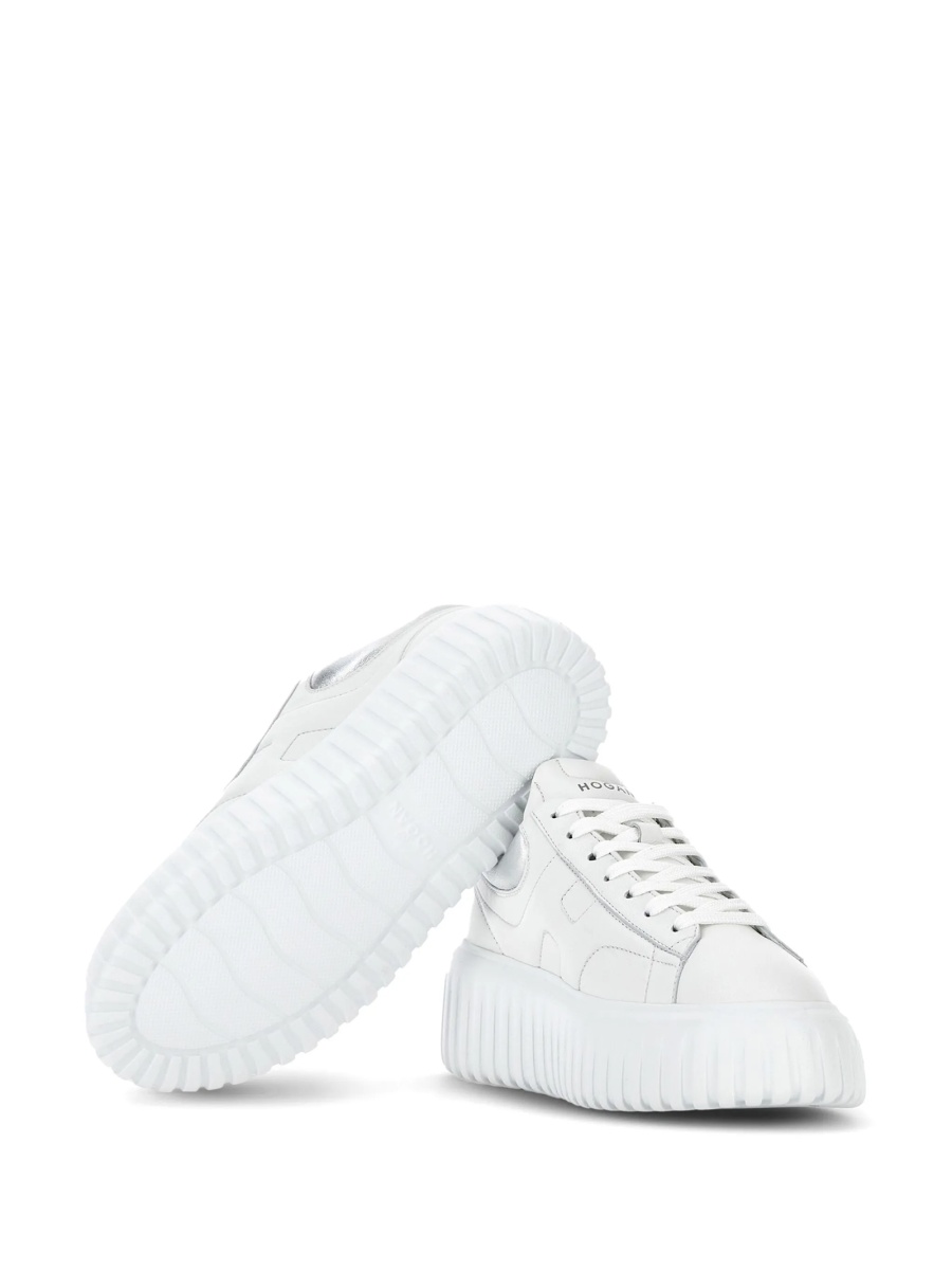 Sneakers Hogan albi din piele - Img 4