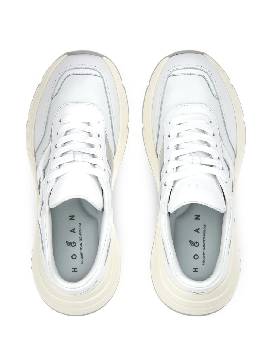 Sneakers Hogan albi din piele - Img 4