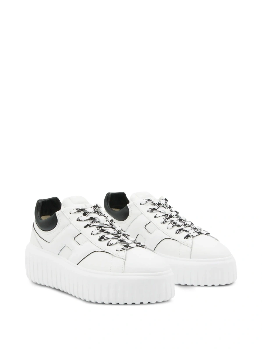 Sneakers Hogan albi din piele - Img 2