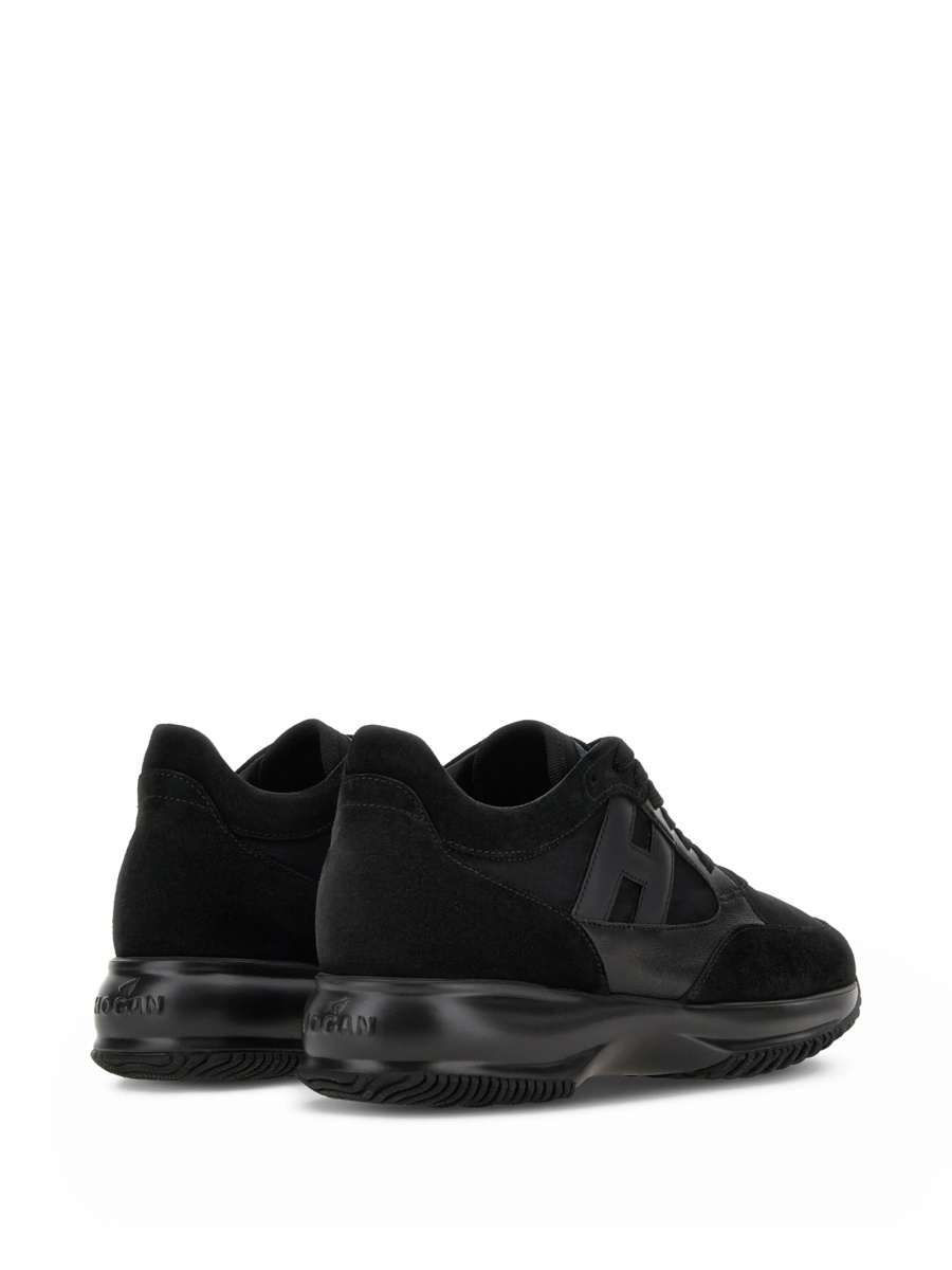 Sneakers Hogan negri din poliamida si piele - Img 3