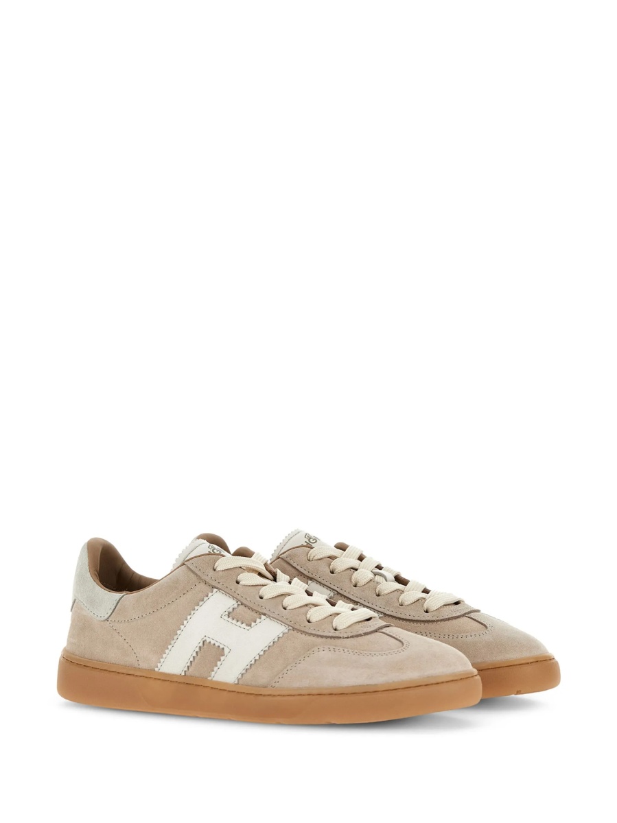 Sneakers Hogan neutri din piele intoarsa - Img 2