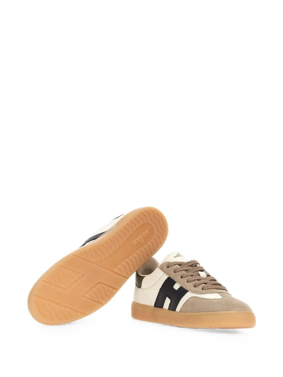 Sneakers Hogan neutri din piele - Img 8