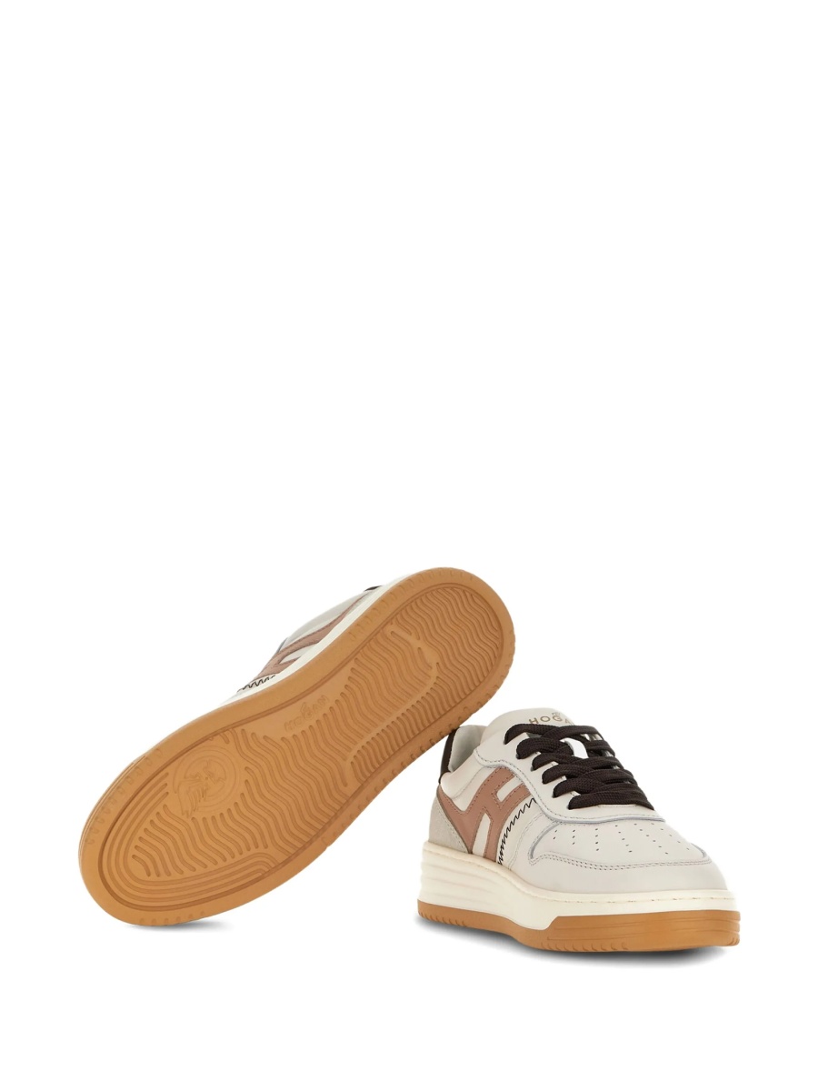 Sneakers Hogan neutri din piele - Img 5