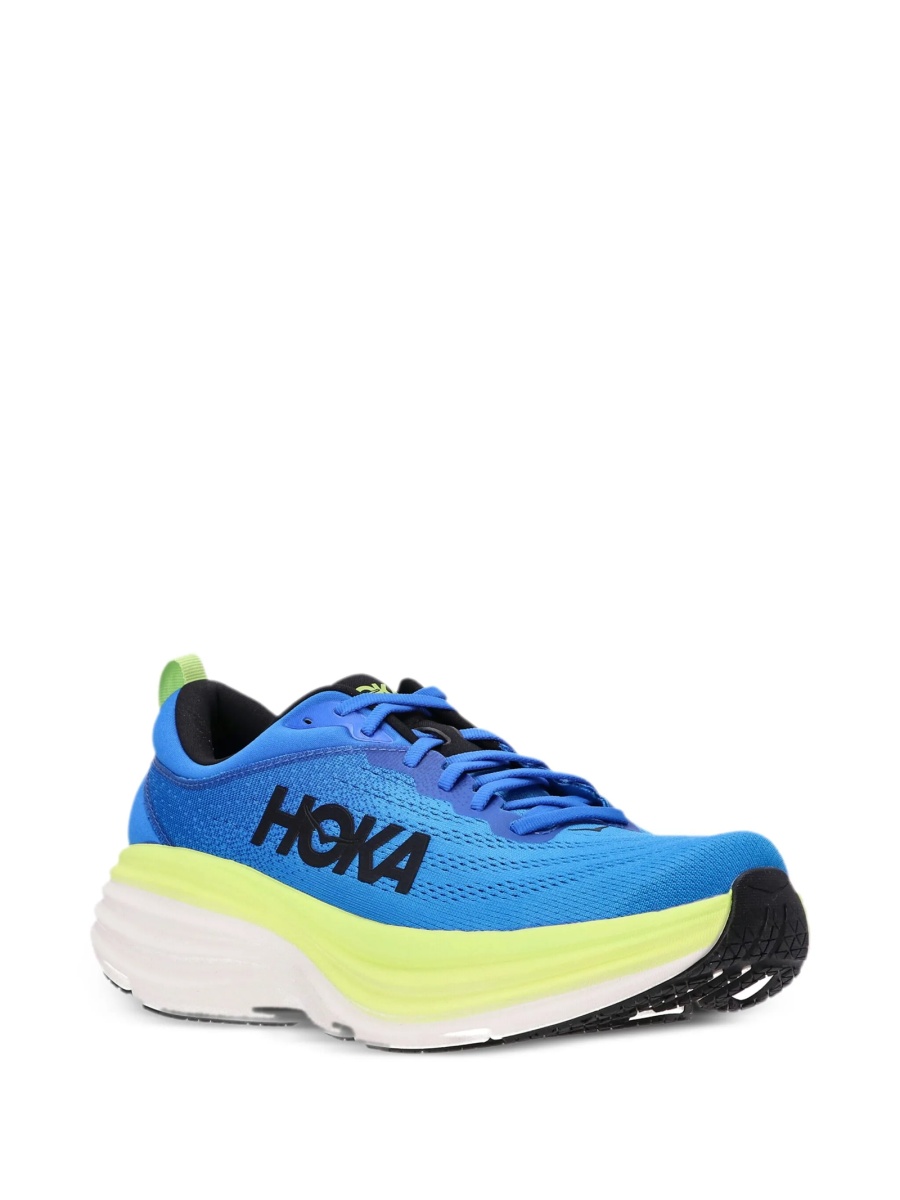 Sneakers Hoka One One albastri din material textil - Img 2