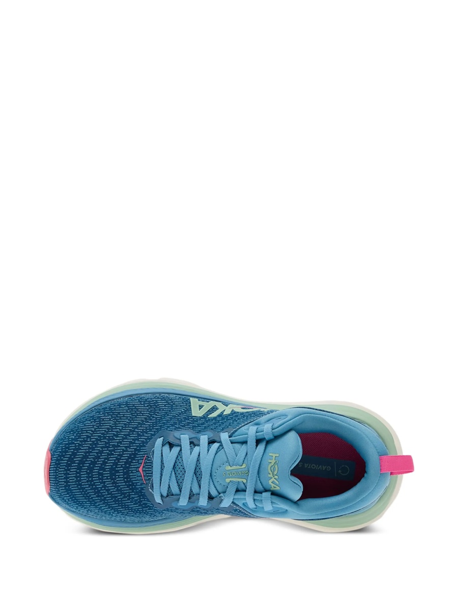Sneakers Hoka One One albastri din material textil - Img 4