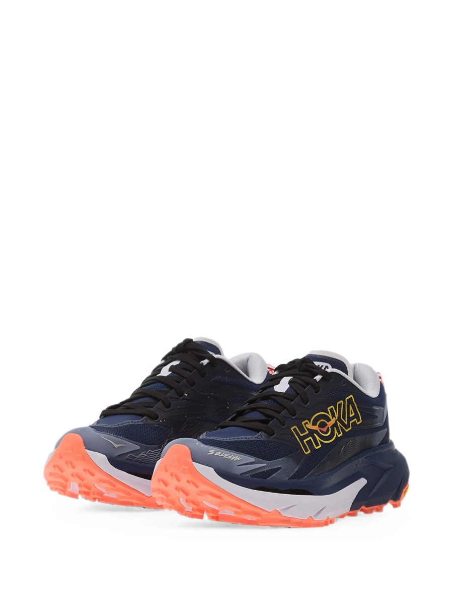 Sneakers Hoka One One albastri din material textil - Img 2