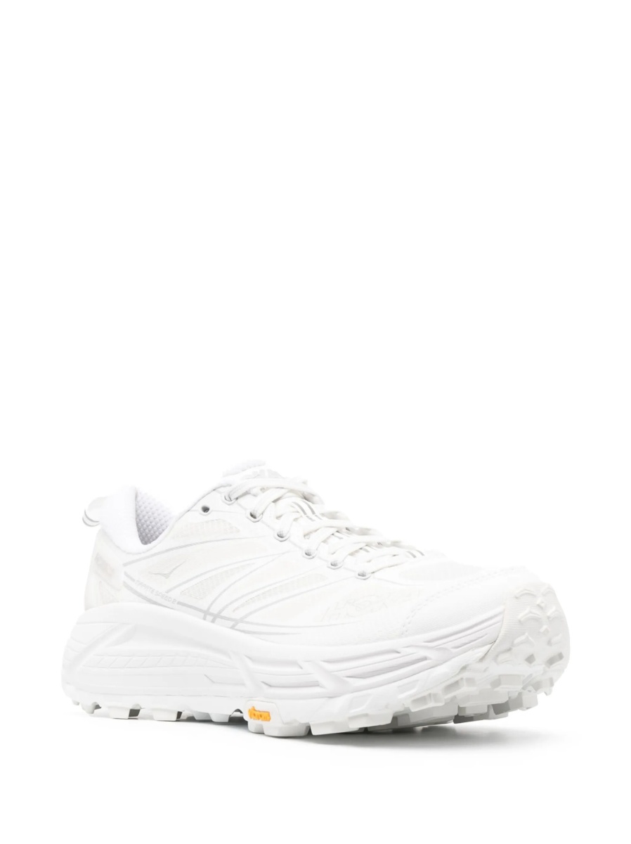 Sneakers Hoka One One albi din piele si material textil - Img 2