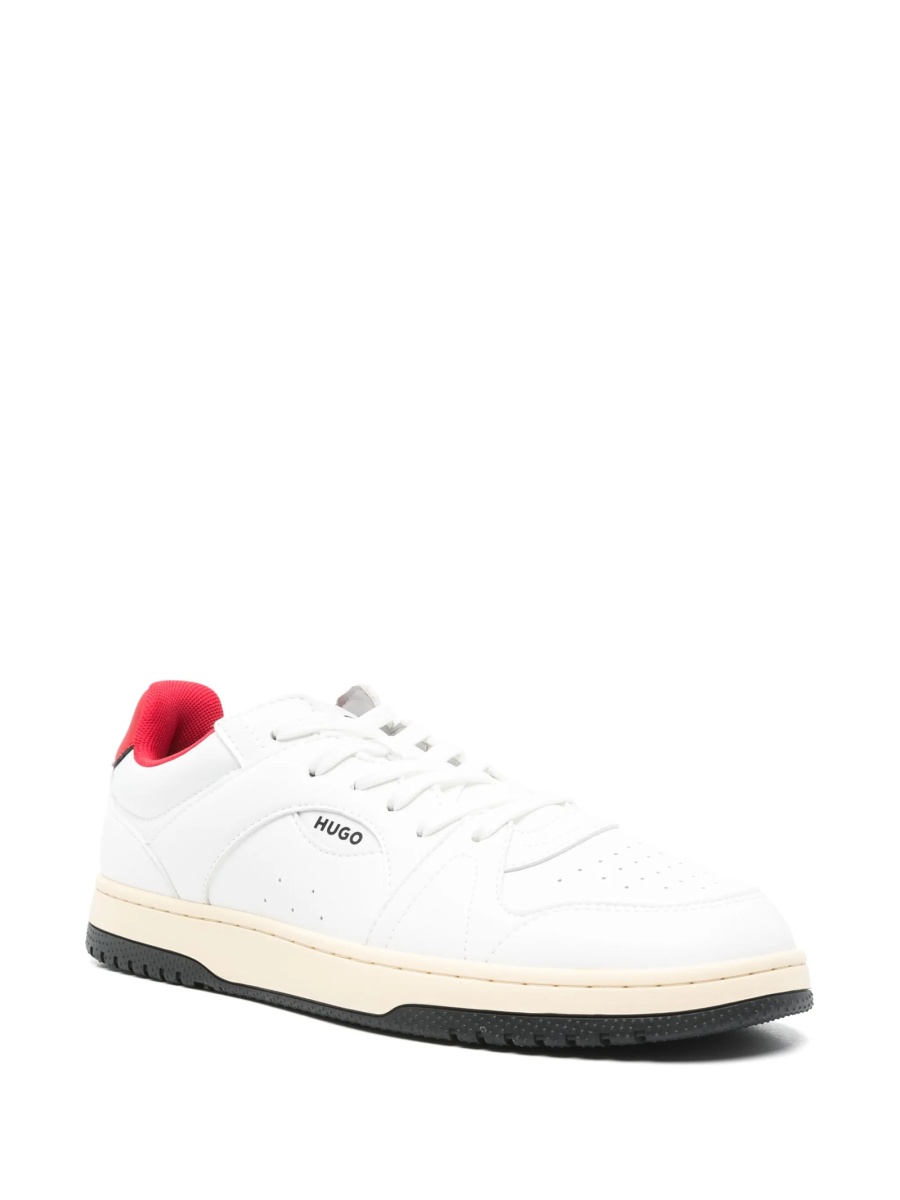 Sneakers Hugo Boss albi din material textil si poliuretan - Img 2