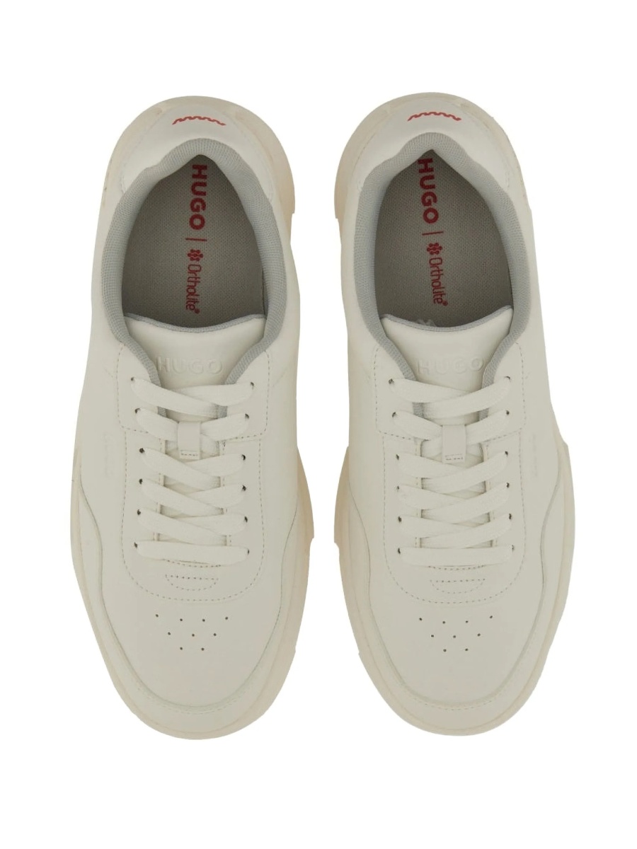 Sneakers Hugo Boss albi din poliuretan - Img 4