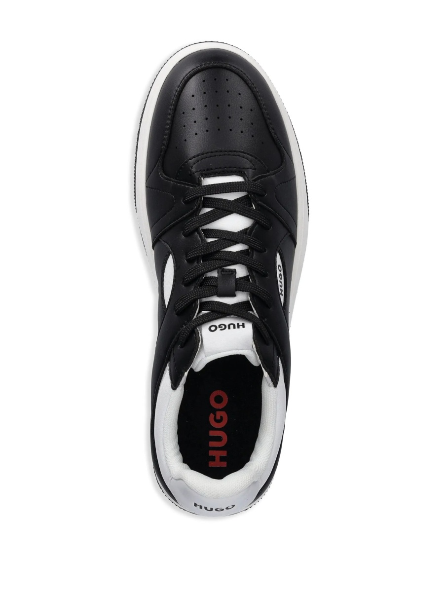 Sneakers Hugo Boss negri din polyester si poliuretan - Img 4