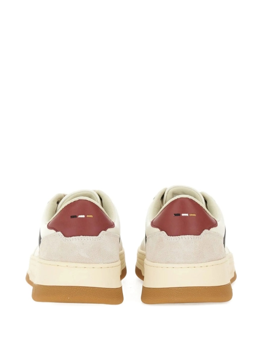 Sneakers Hugo Boss neutri din piele si piele intoarsa - Img 3