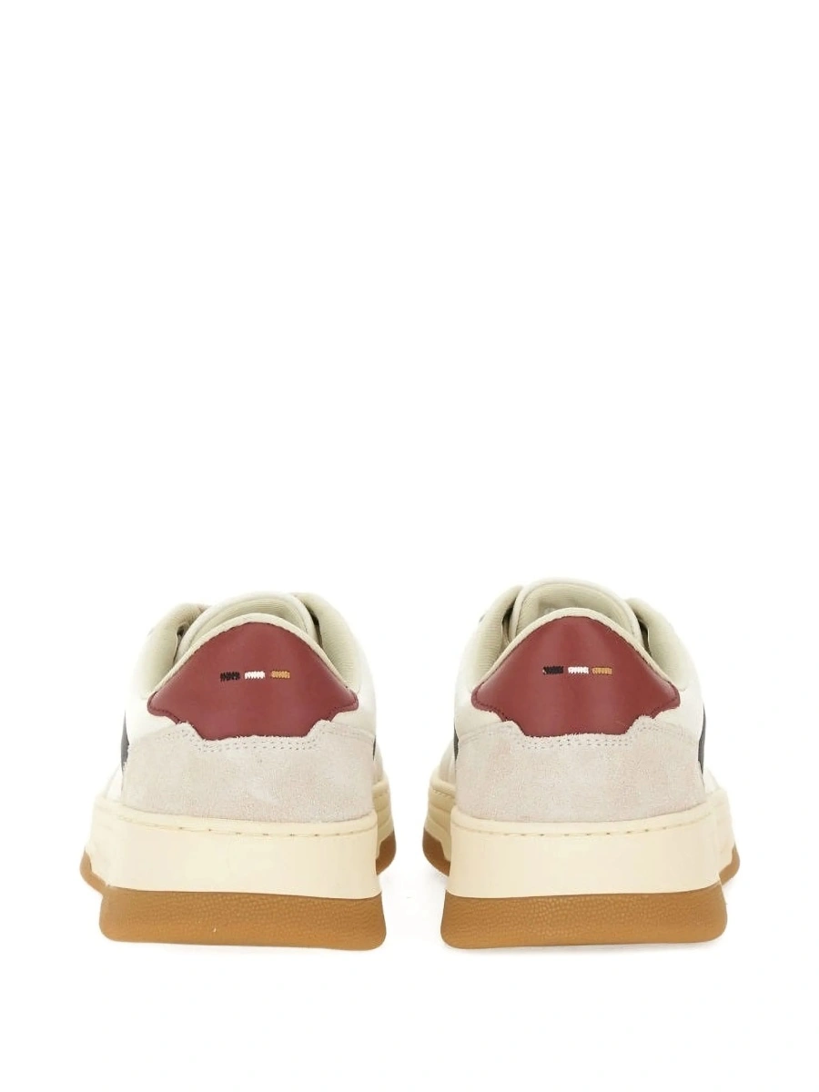 Sneakers Hugo Boss neutri din piele si piele intoarsa - Img 3