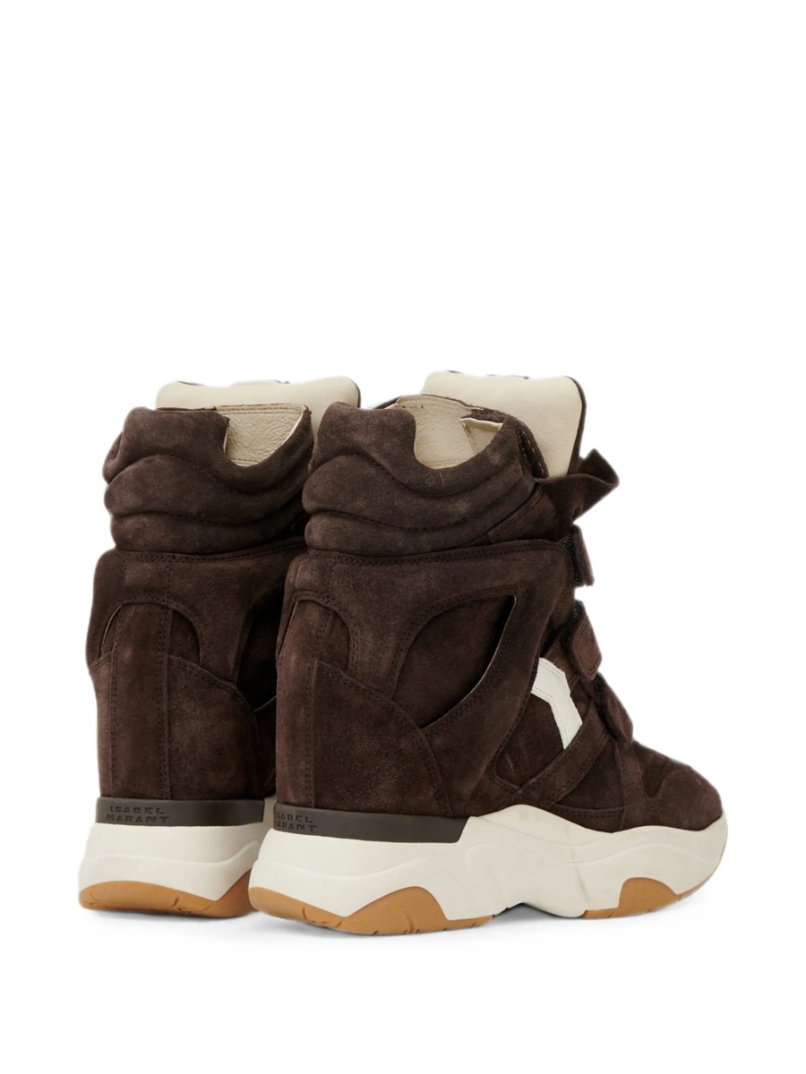 Sneakers Isabel Marant maro din piele intoarsa si piele - Img 4
