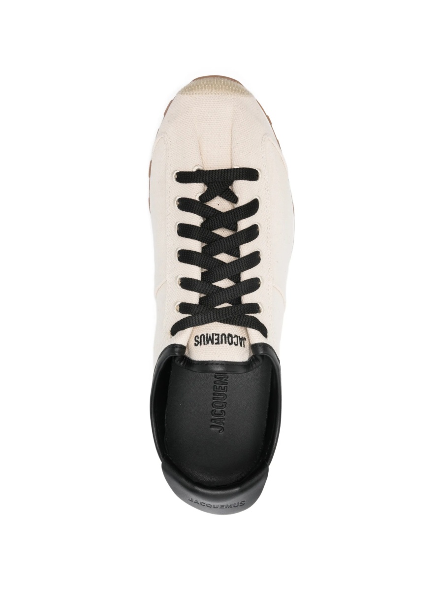Sneakers JACQUEMUS neutri din bumbac organic - Img 4