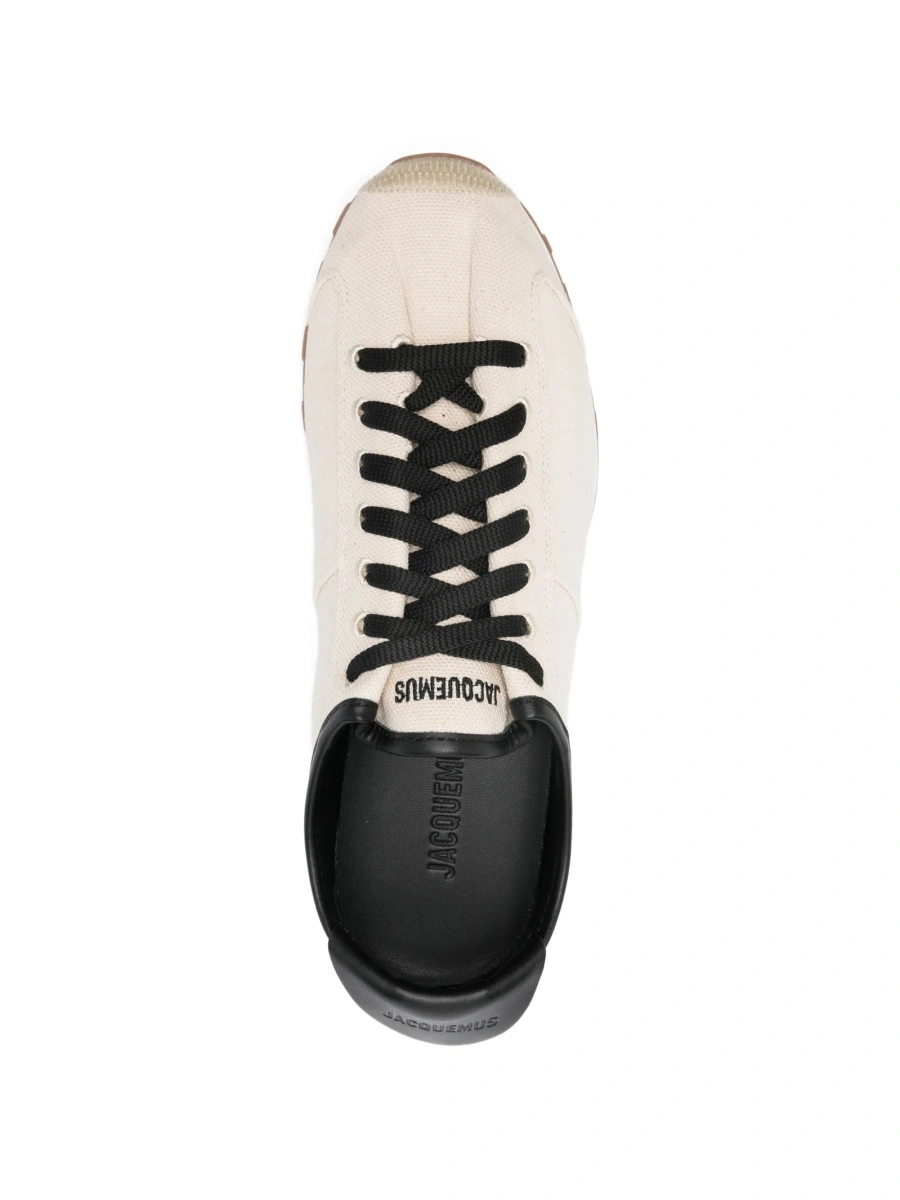 Sneakers JACQUEMUS neutri din bumbac organic - Img 4