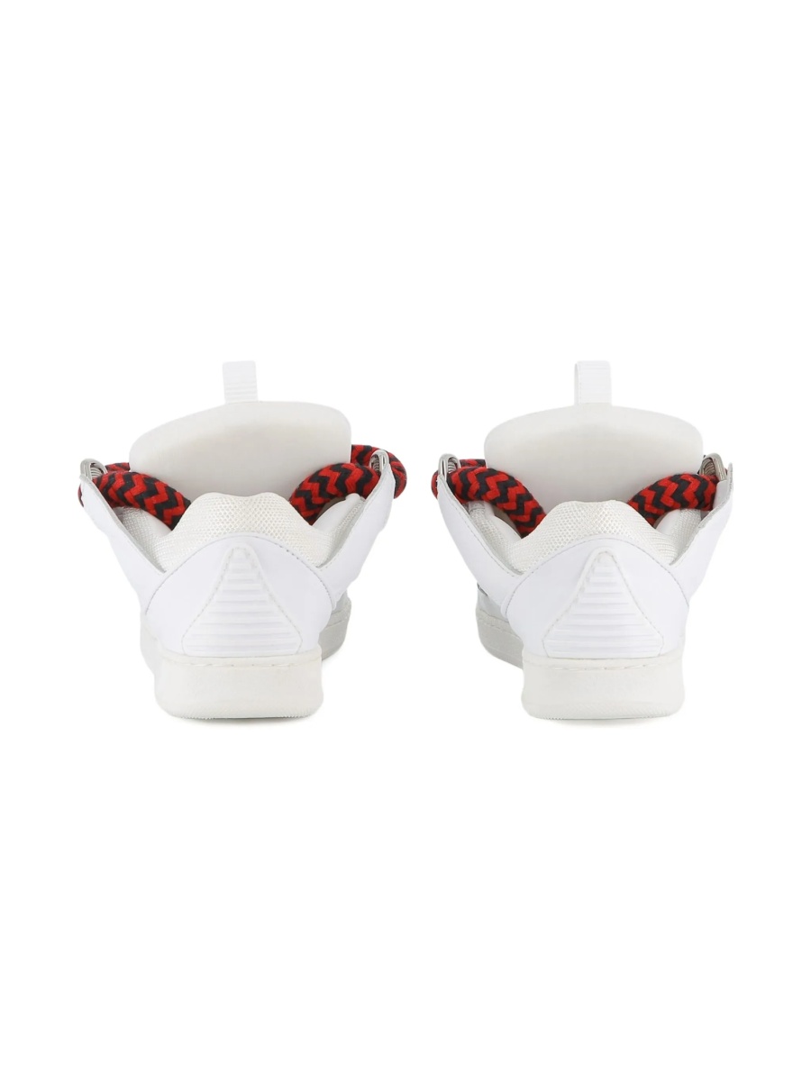 Sneakers Lanvin albi din fibre si piele - Img 3