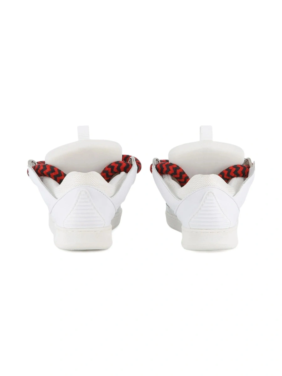 Sneakers Lanvin albi din fibre si piele - Img 3