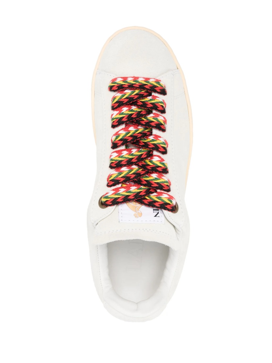 Sneakers Lanvin albi din piele - Img 4