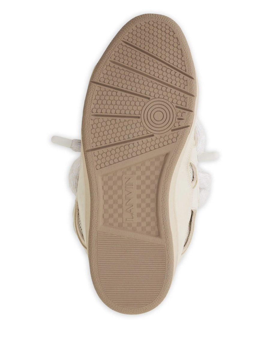 Sneakers Lanvin neutri din polyester si bos taurus - Img 4