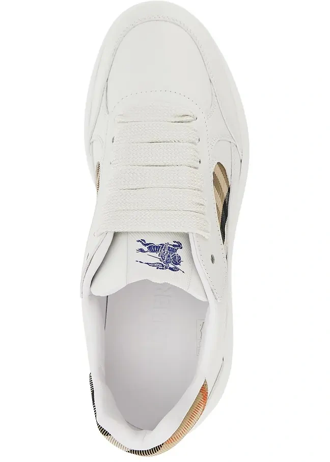 Sneakers Leather and Check fabric 'Terrace' sneakers - Img 4