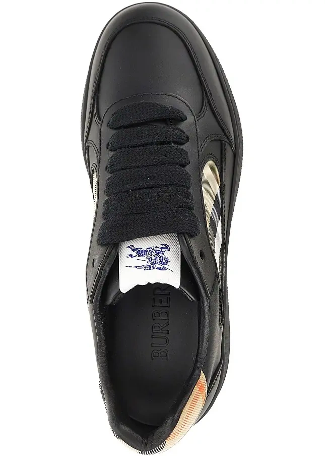 Sneakers Leather and Check fabric 'Terrace' sneakers - Img 4