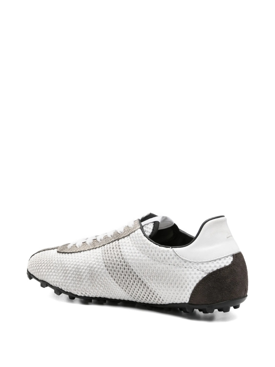 Sneakers Maison Margiela albi din piele intoarsa si polyester - Img 3