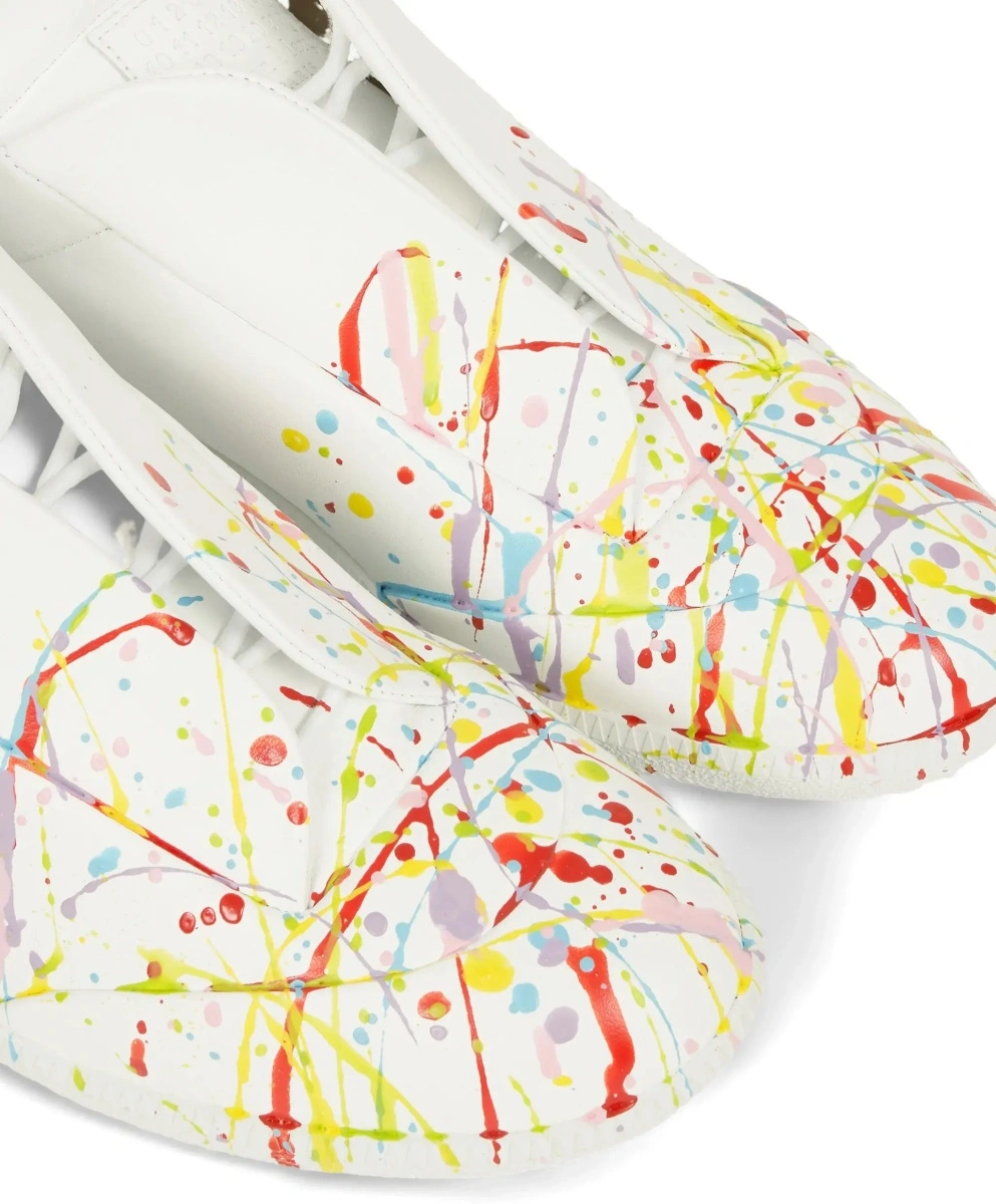 Sneakers Maison Margiela albi din piele - Img 8
