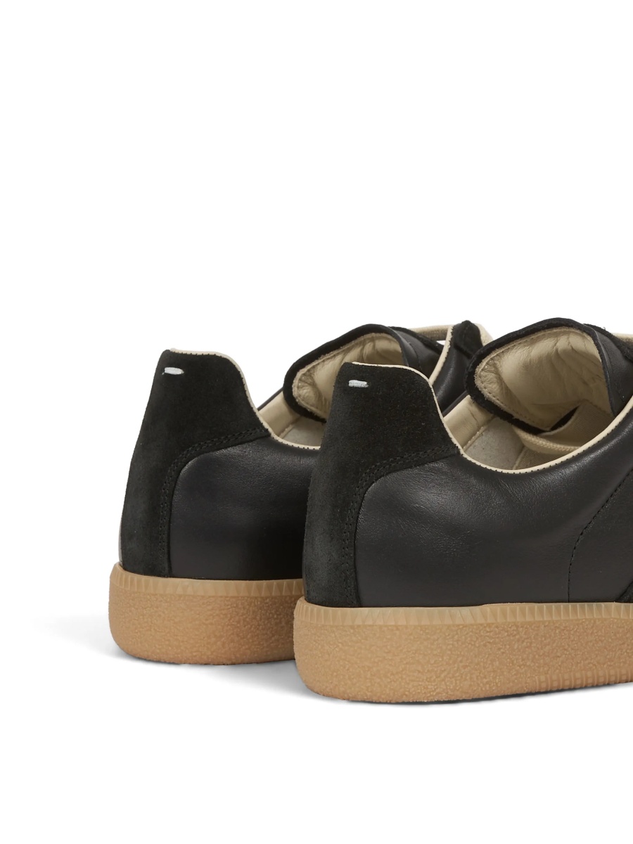 Sneakers Maison Margiela replica negri din piele intoarsa si piele - Img 5