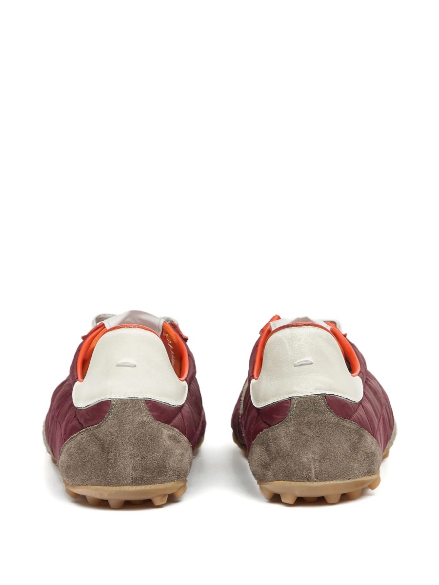 Sneakers Maison Margiela rosii din piele intoarsa si polyester - Img 3