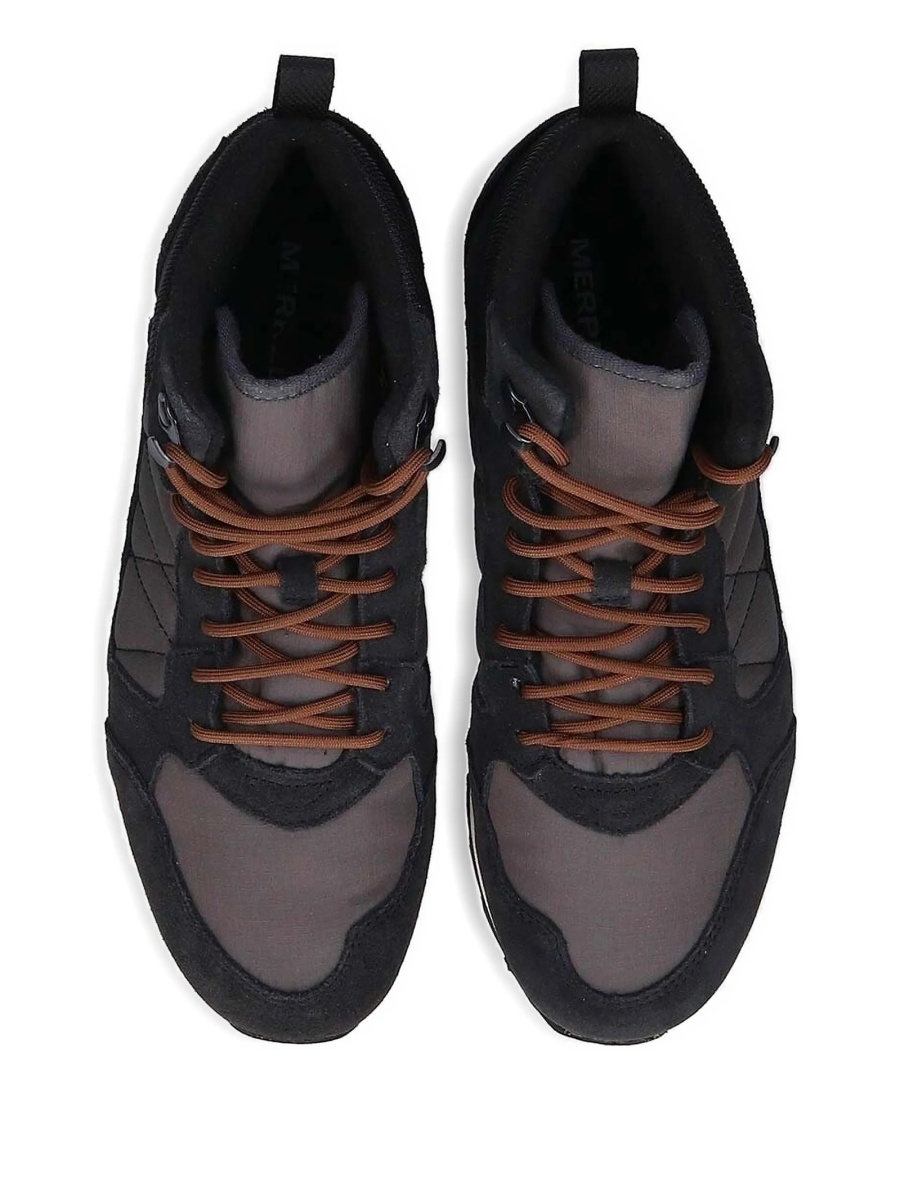 Sneakers Merrell negri din piele intoarsa si material textil - Img 4